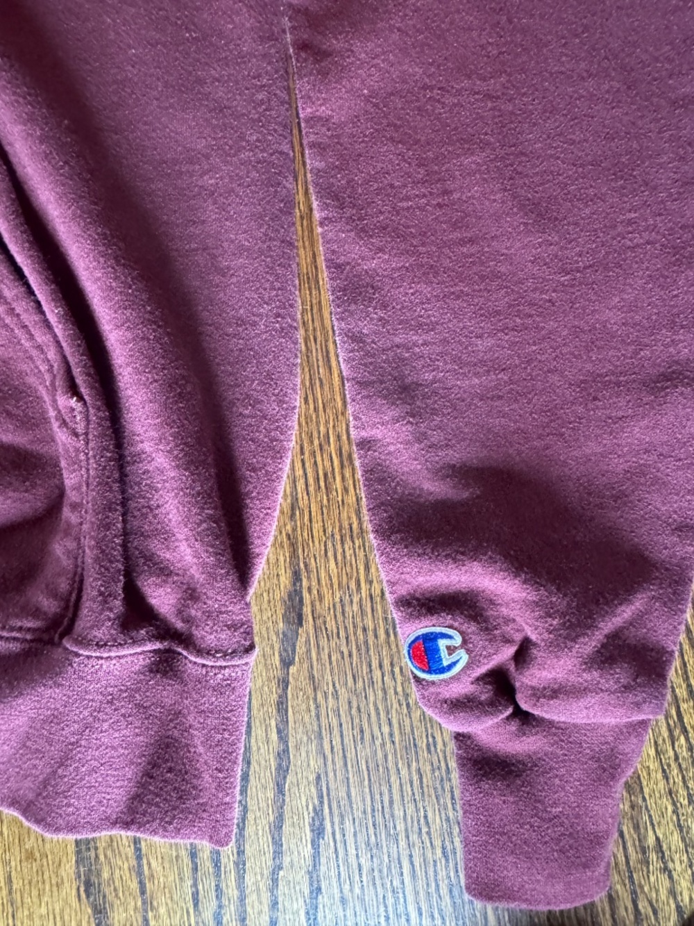 Texas A&M Champion Maroon White Lettering Hoodie Size S - Picture 3 of 9